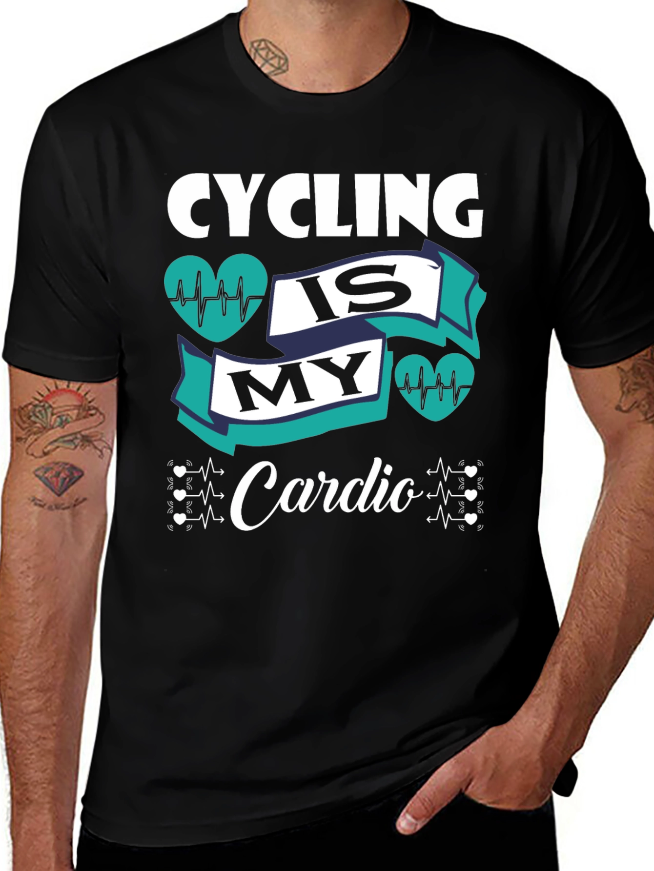 Cycling is My Cardio Graphic Tee - Biking Enthusiast Shirt