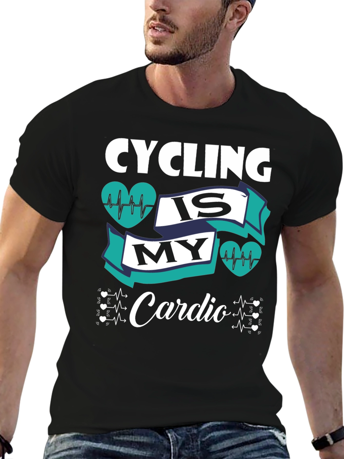 Cycling is My Cardio Graphic Tee - Biking Enthusiast Shirt