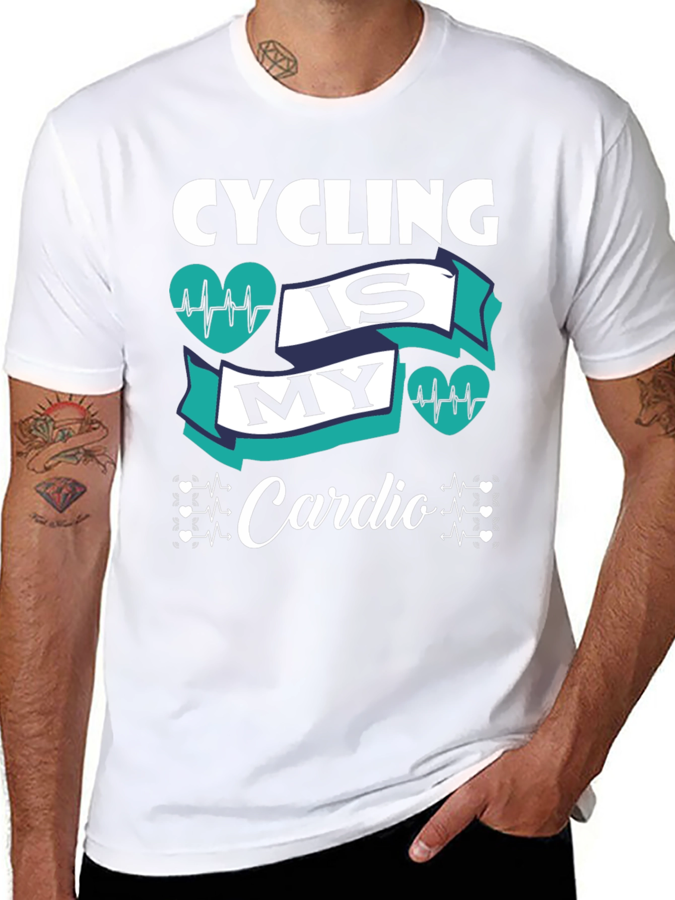 Cycling is My Cardio Graphic Tee - Biking Enthusiast Shirt