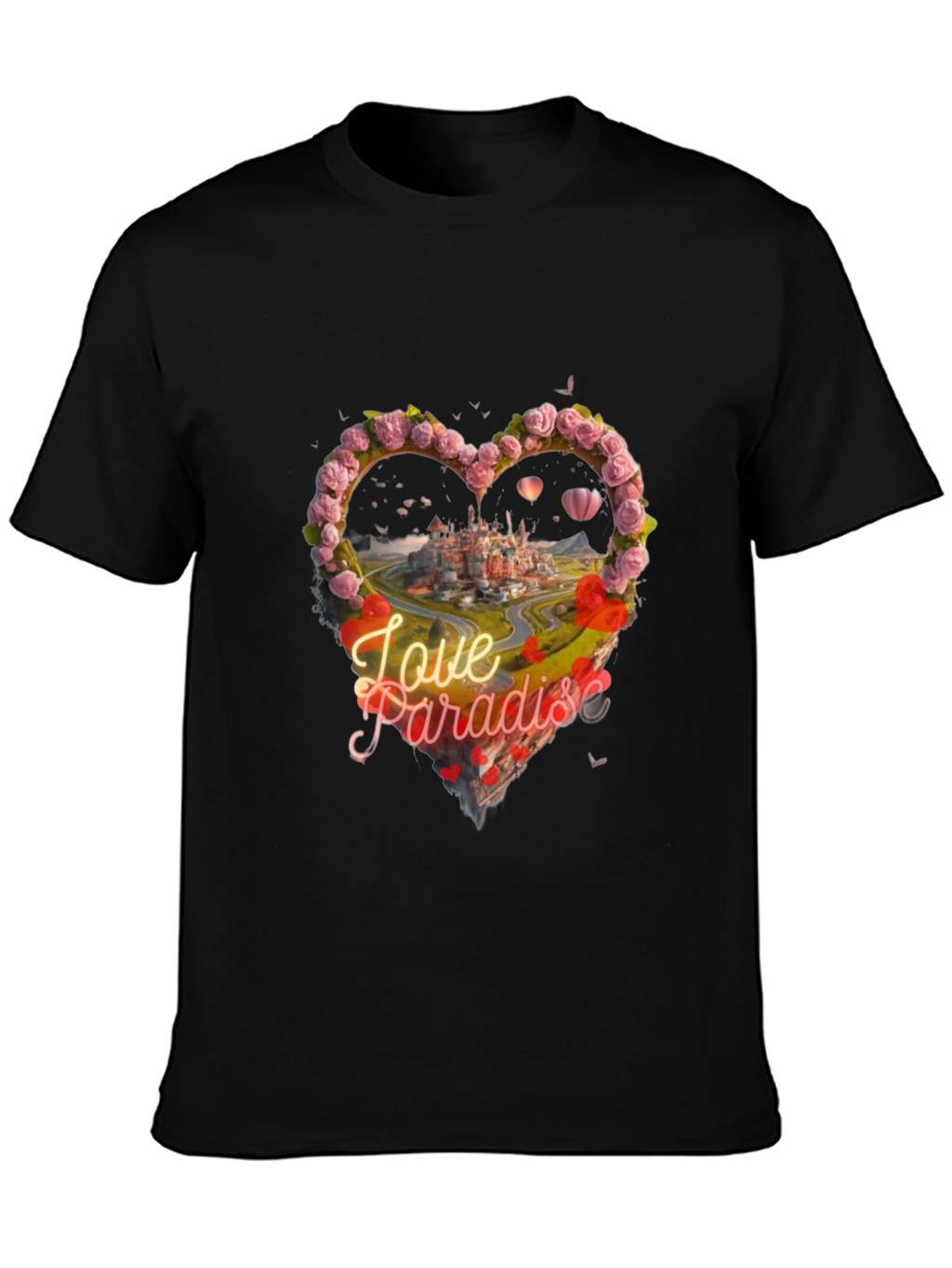 Love Paradise Heart Graphic T-Shirt
