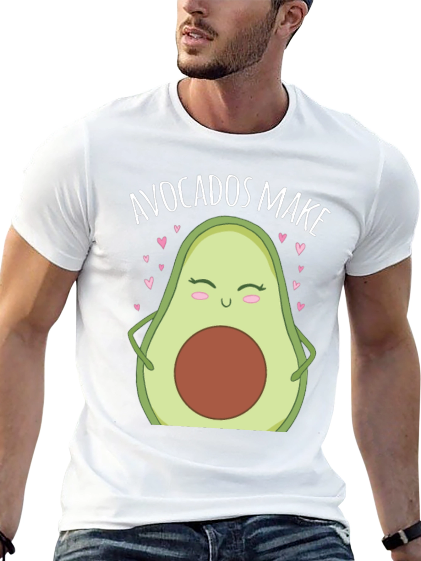 Avocados Make Me Happy T-Shirt Cute Avocado Lover Tee