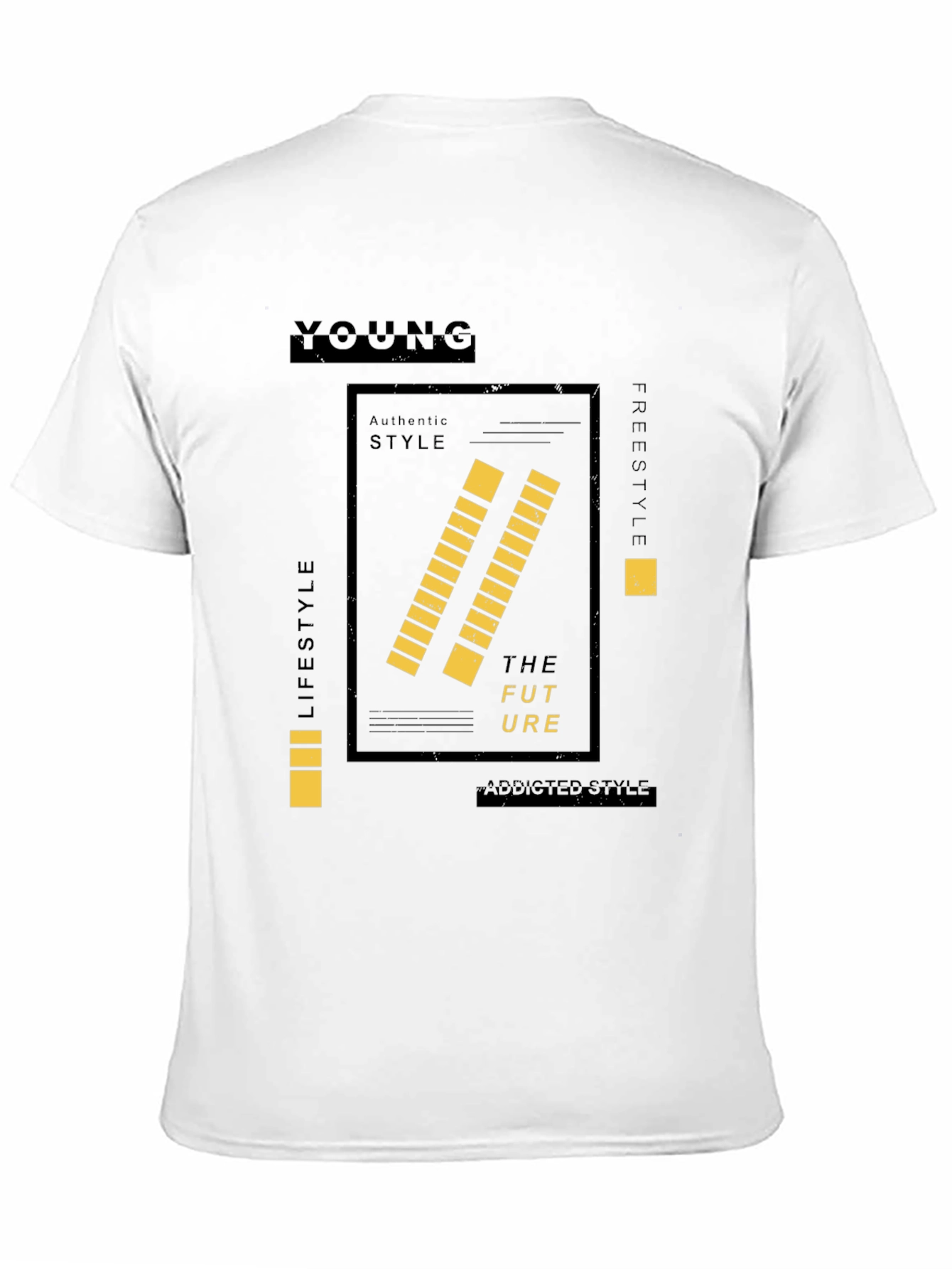 Young Graphic Print Black Tee