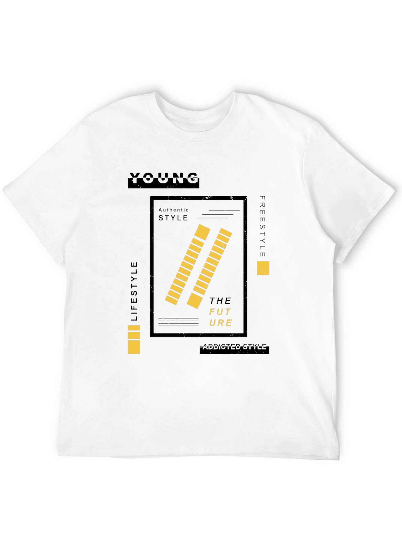 Young Graphic Print Black Tee