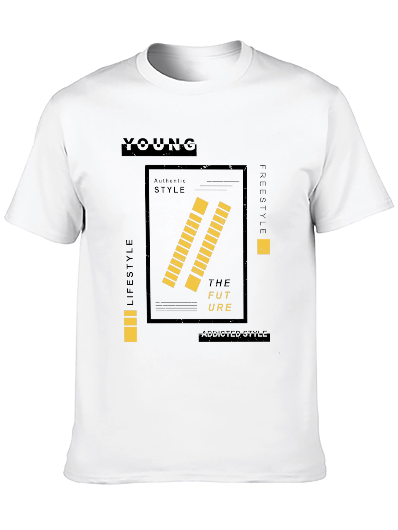 Young Graphic Print Black Tee