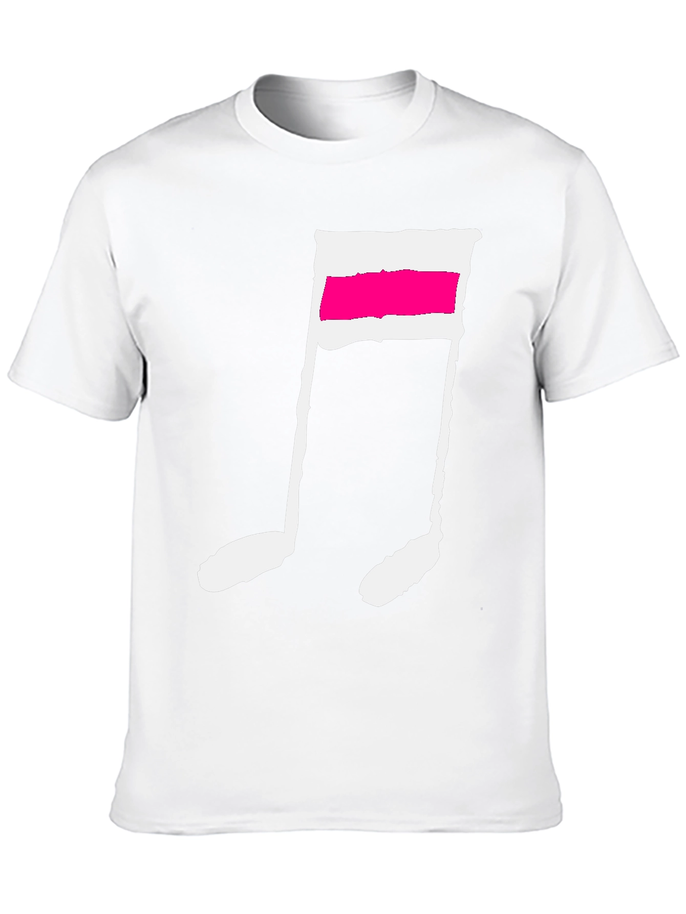 Black T-Shirt with Music Note Graphic