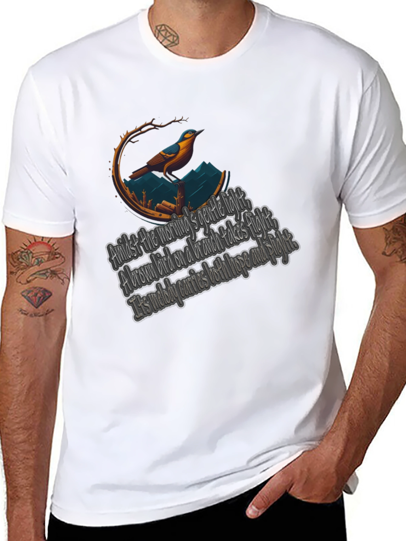 Bird & Poem Graphic Tee