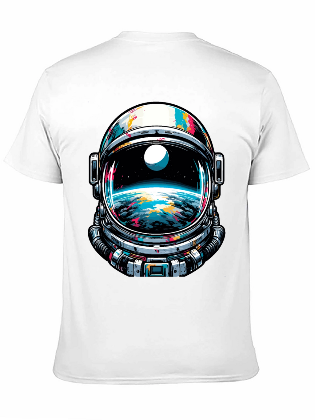 Astronaut Helmet Graphic Tee - Space Adventure