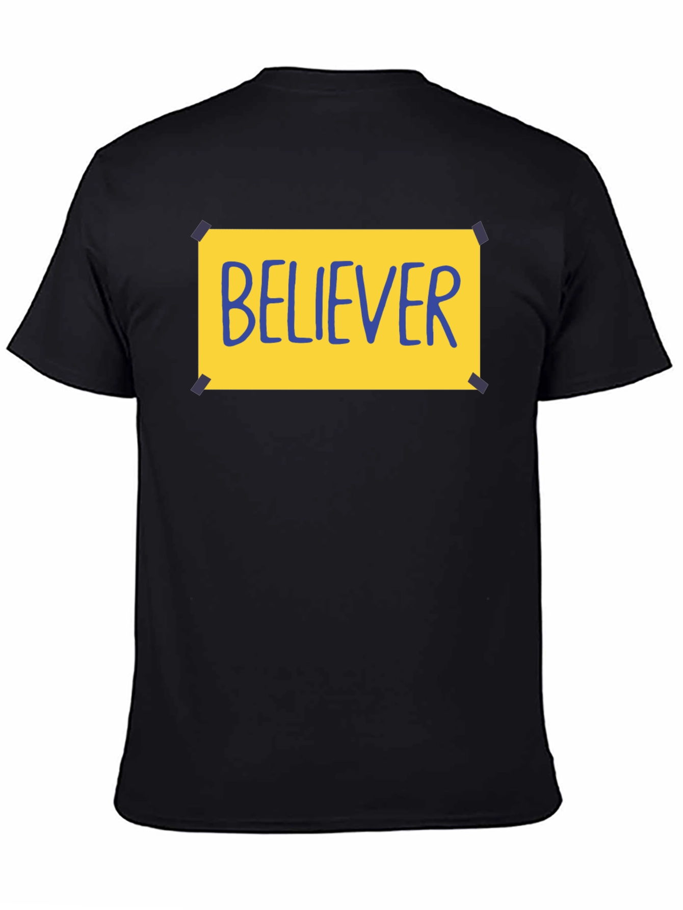 Believer Graphic Tee - Black Crew Neck T-Shirt
