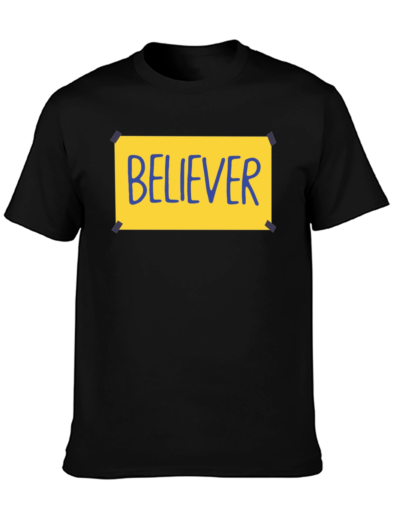 Believer Graphic Tee - Black Crew Neck T-Shirt