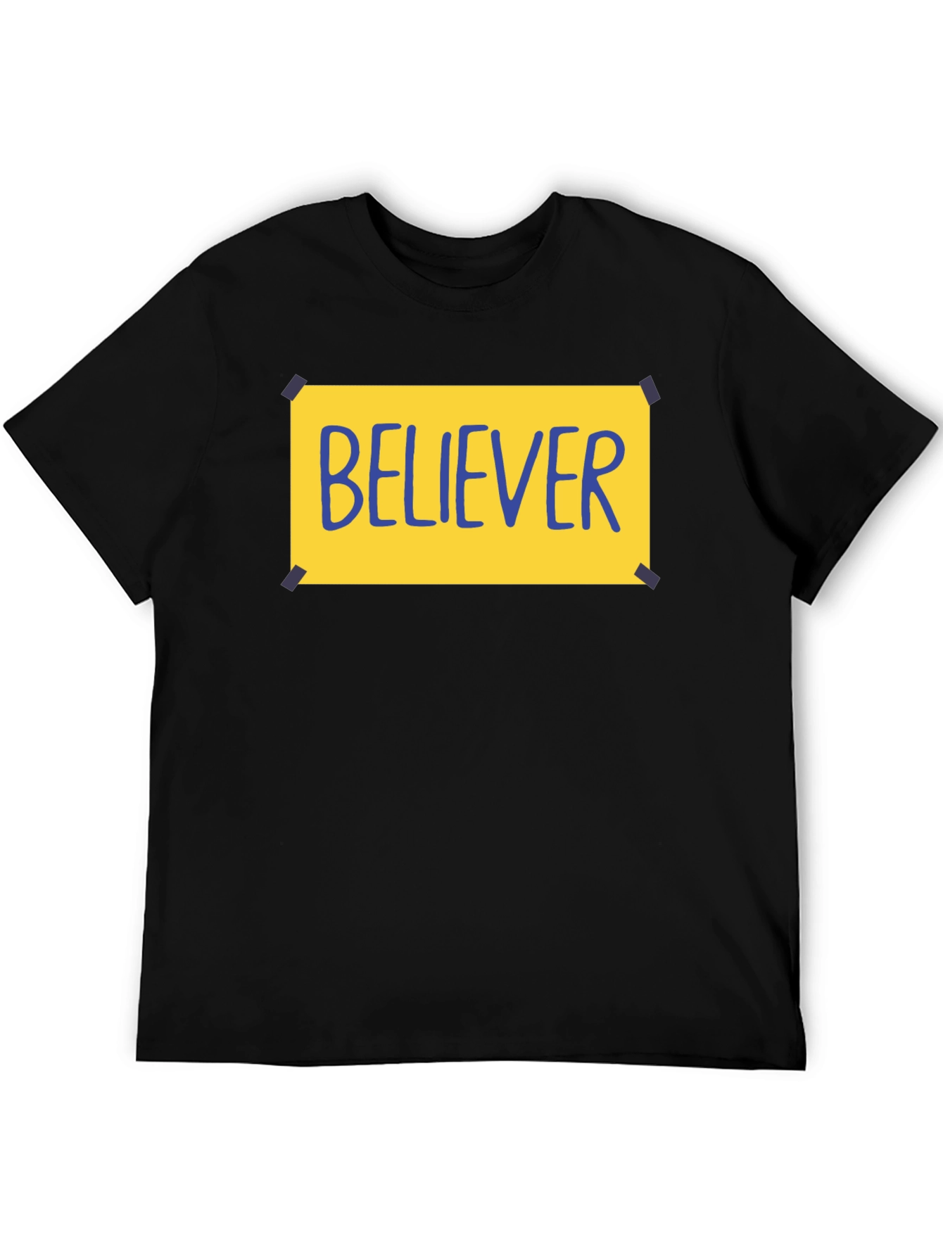 Believer Graphic Tee - Black Crew Neck T-Shirt