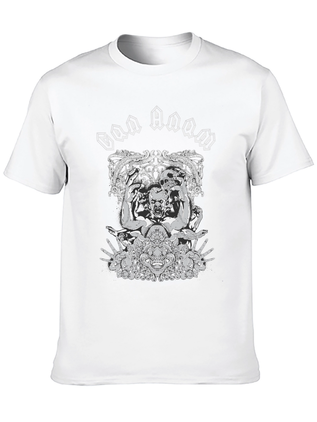 God Doom Graphic Print Black T-Shirt