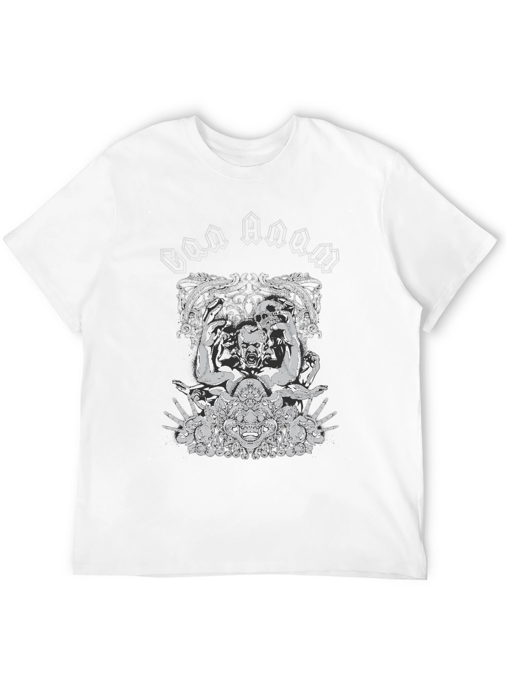God Doom Graphic Print Black T-Shirt