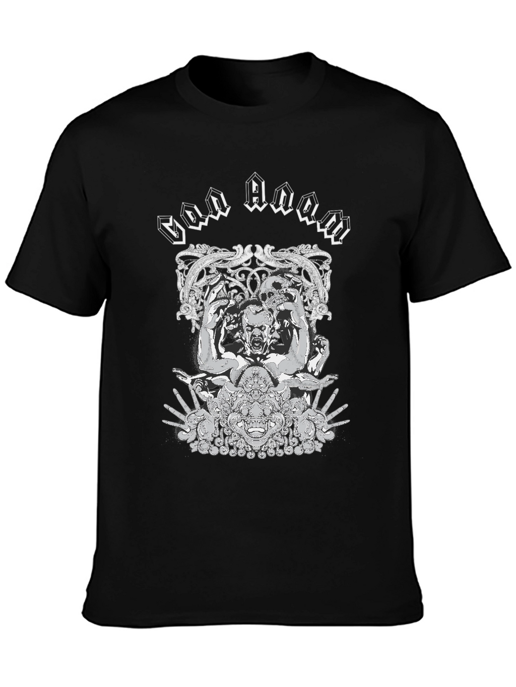 God Doom Graphic Print Black T-Shirt