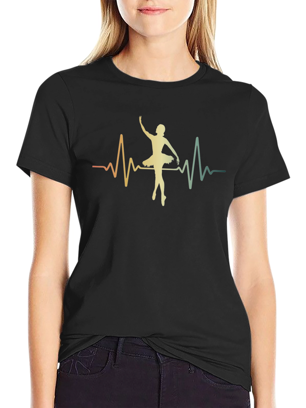 Ballet Heartbeat Graphic Tee - Dancer Shirt