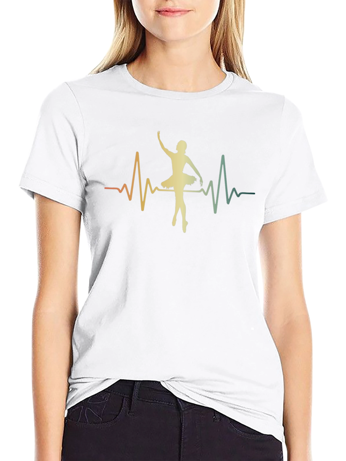 Ballet Heartbeat Graphic Tee - Dancer Shirt