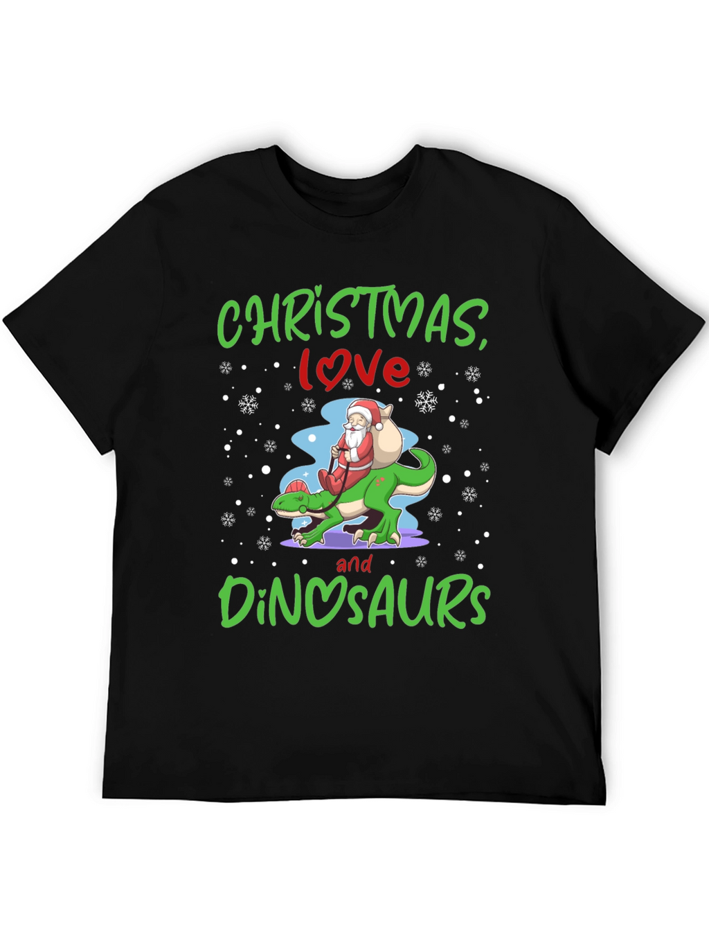 Christmas Love and Dinosaurs T-Shirt
