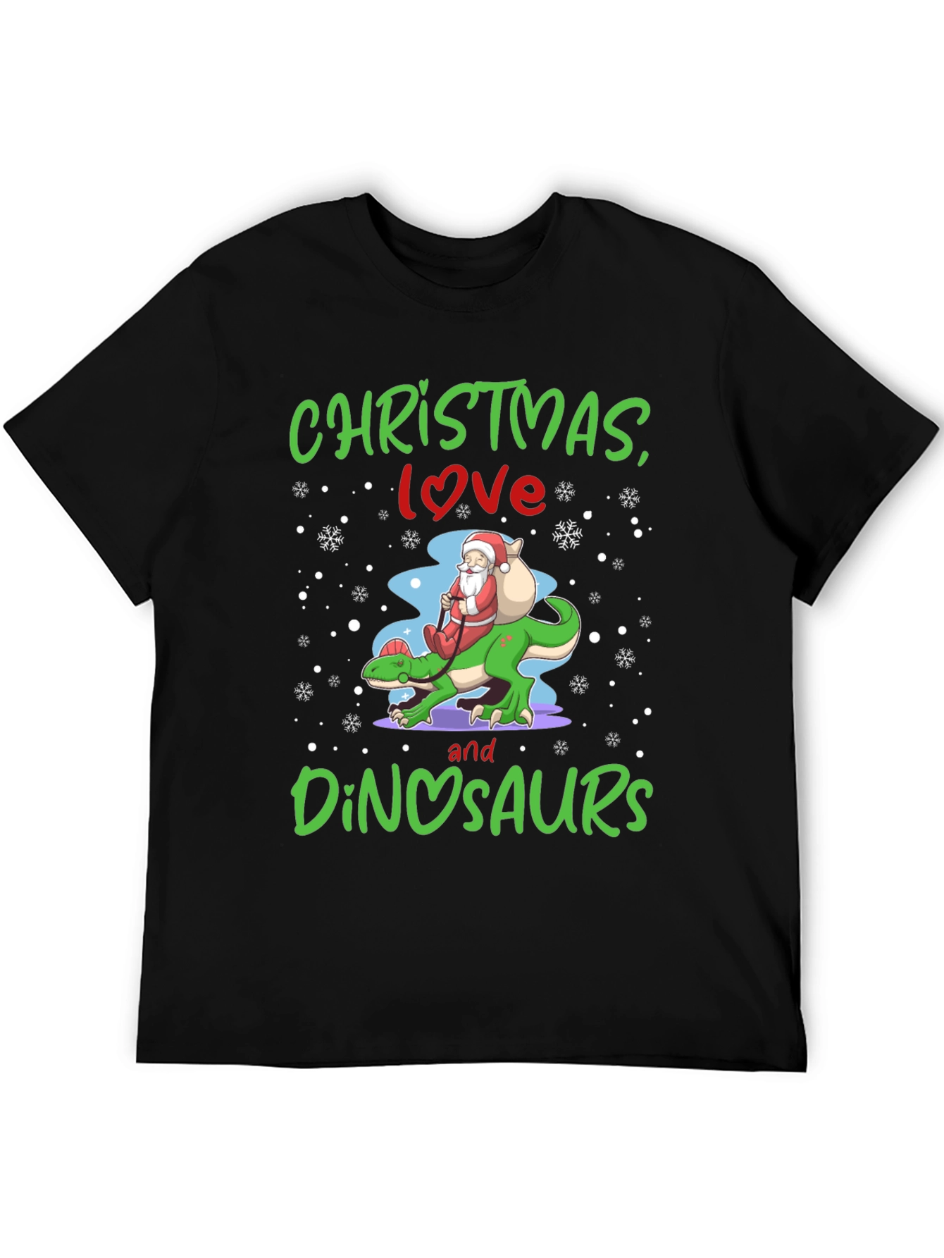 Christmas Love and Dinosaurs T-Shirt