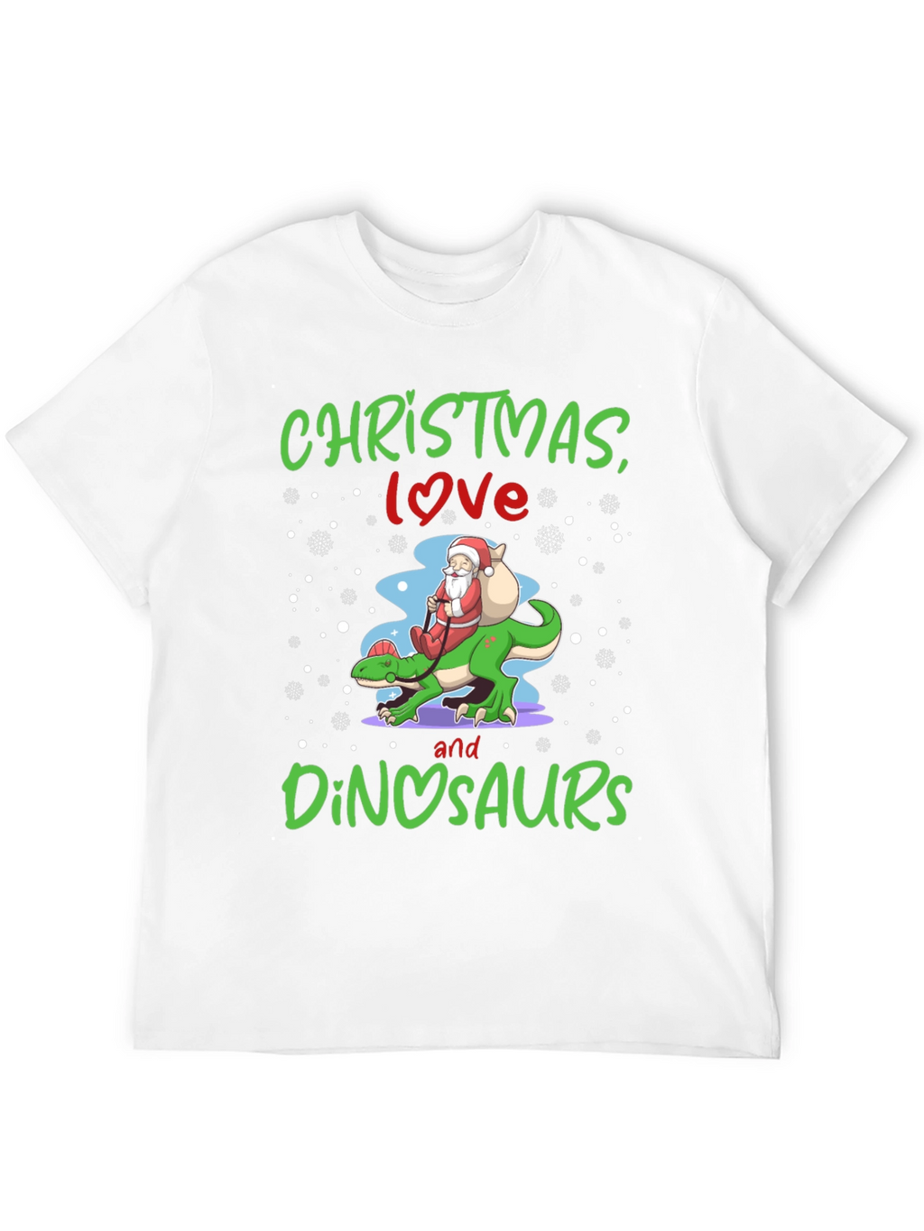 Christmas Love and Dinosaurs T-Shirt
