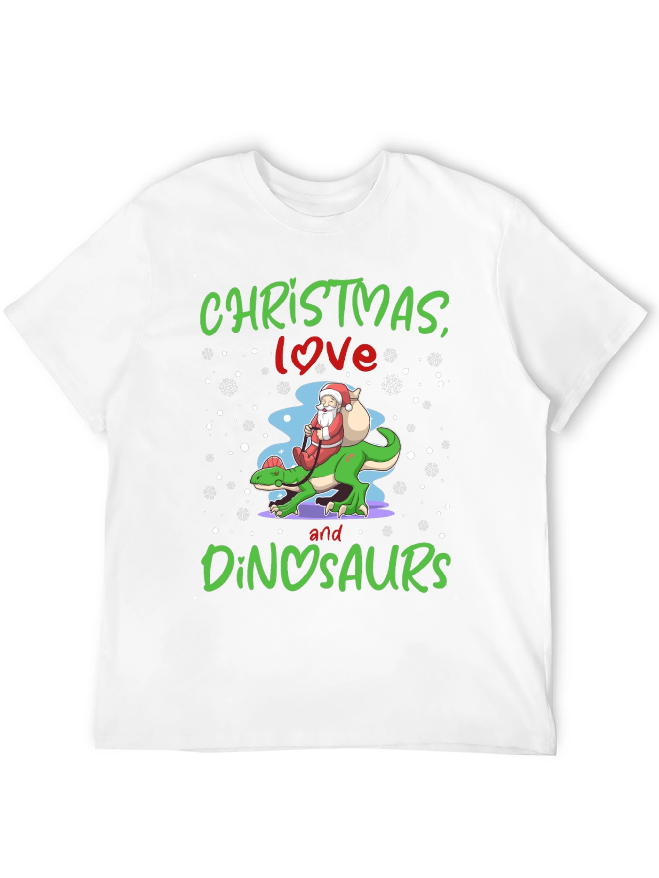 Christmas Love and Dinosaurs T-Shirt