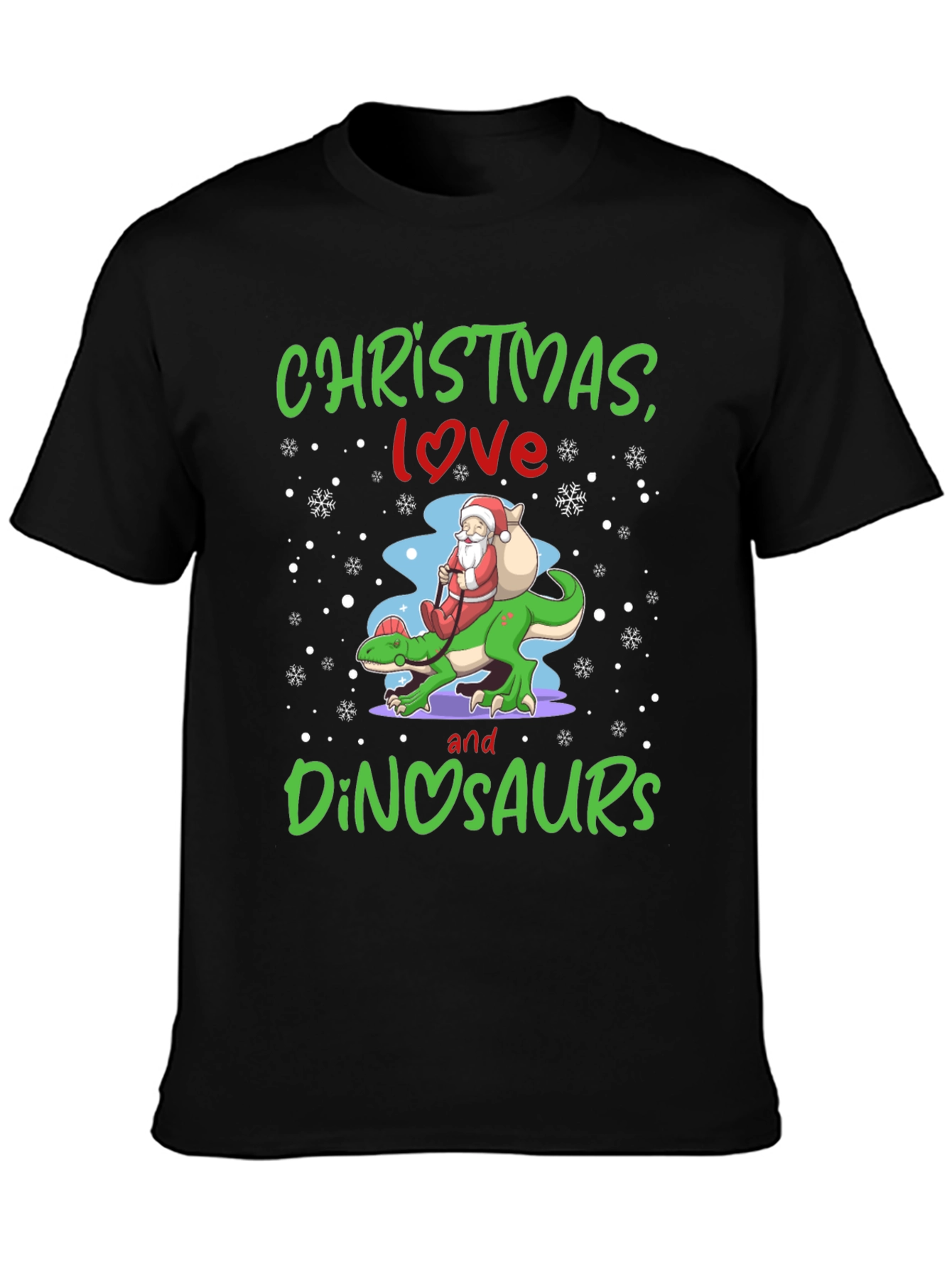 Christmas Love and Dinosaurs T-Shirt