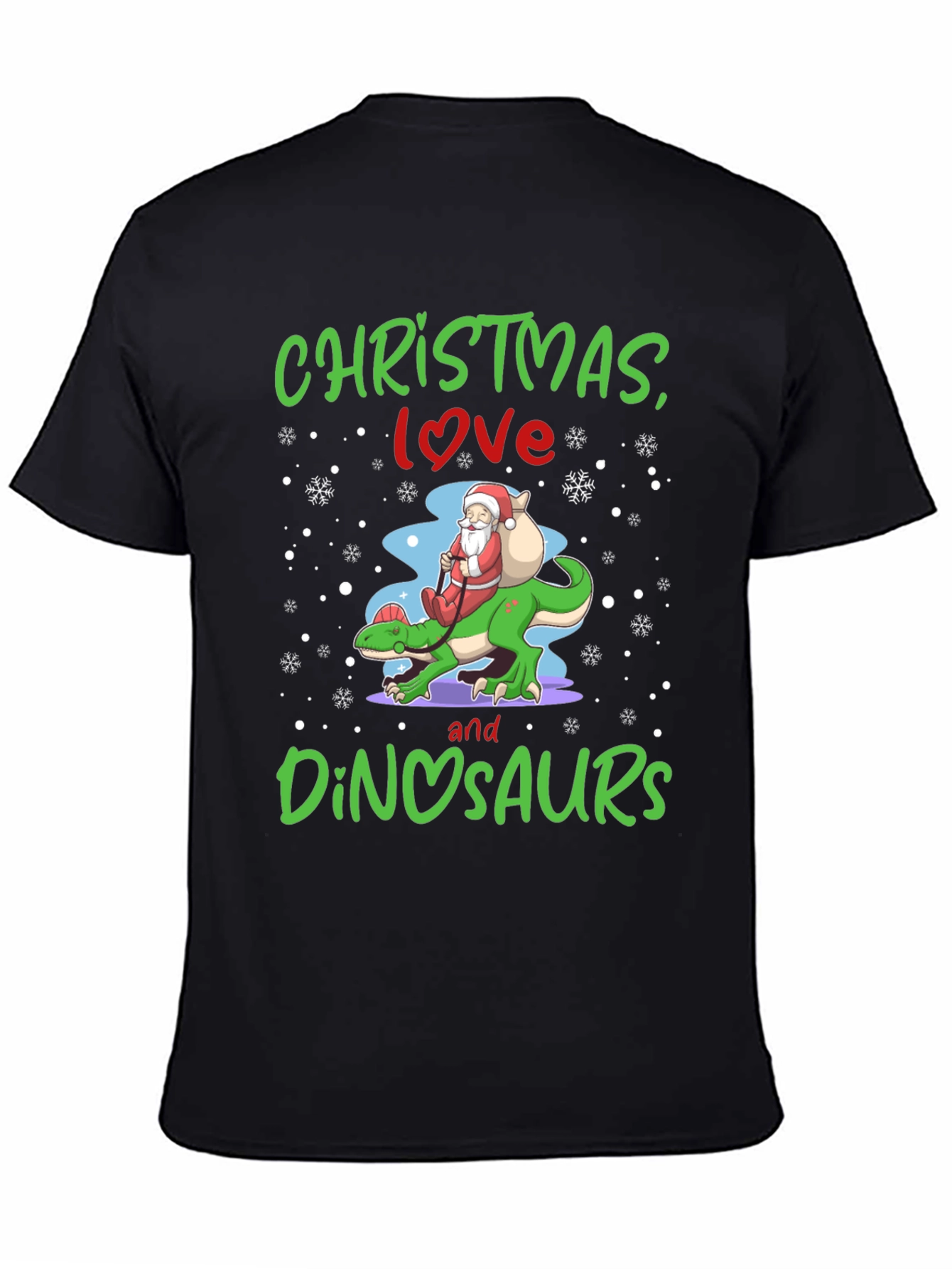 Christmas Love and Dinosaurs T-Shirt