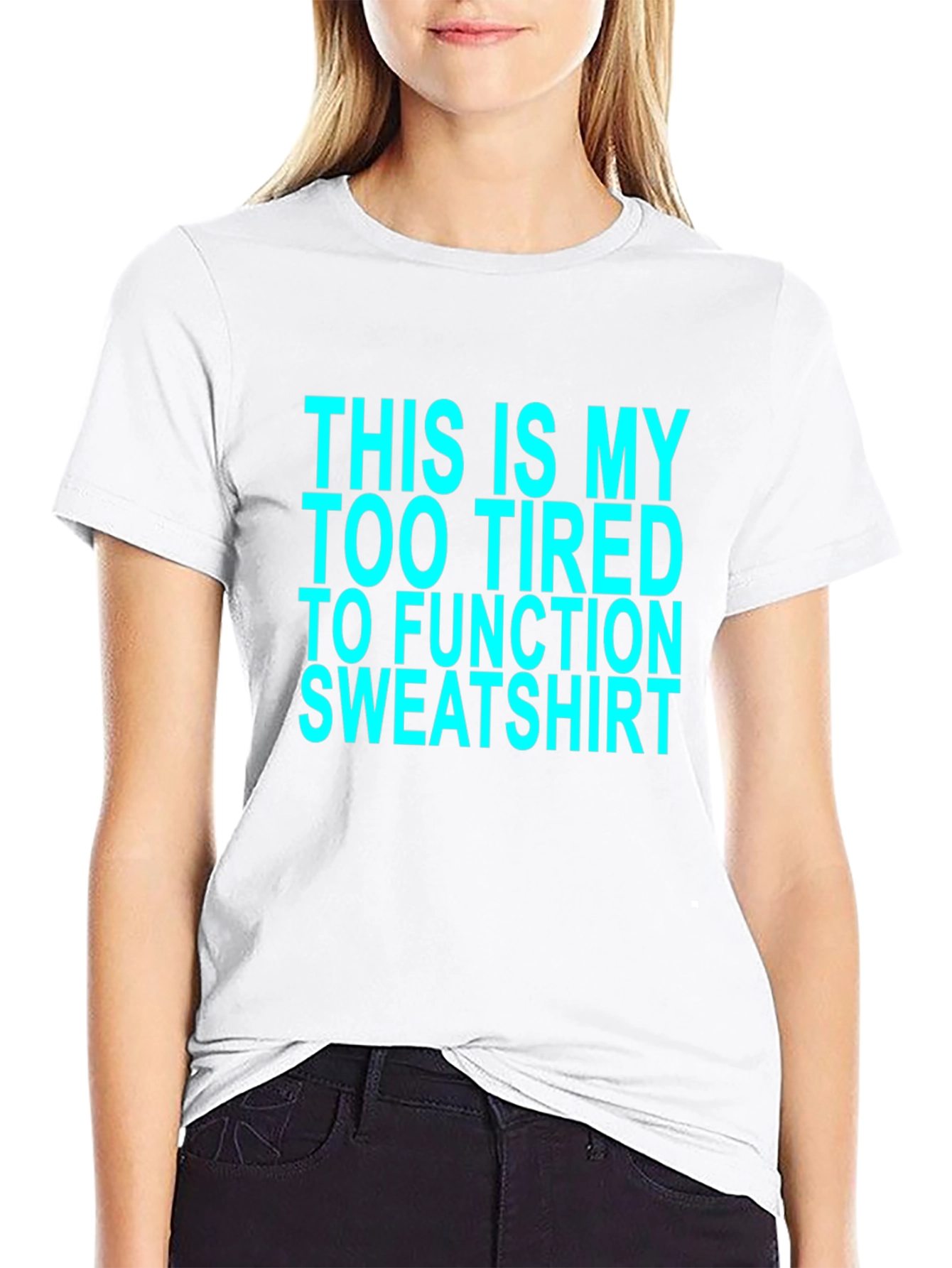Too Tired to Function Graphic Tee - Black Cotton T-Shirt