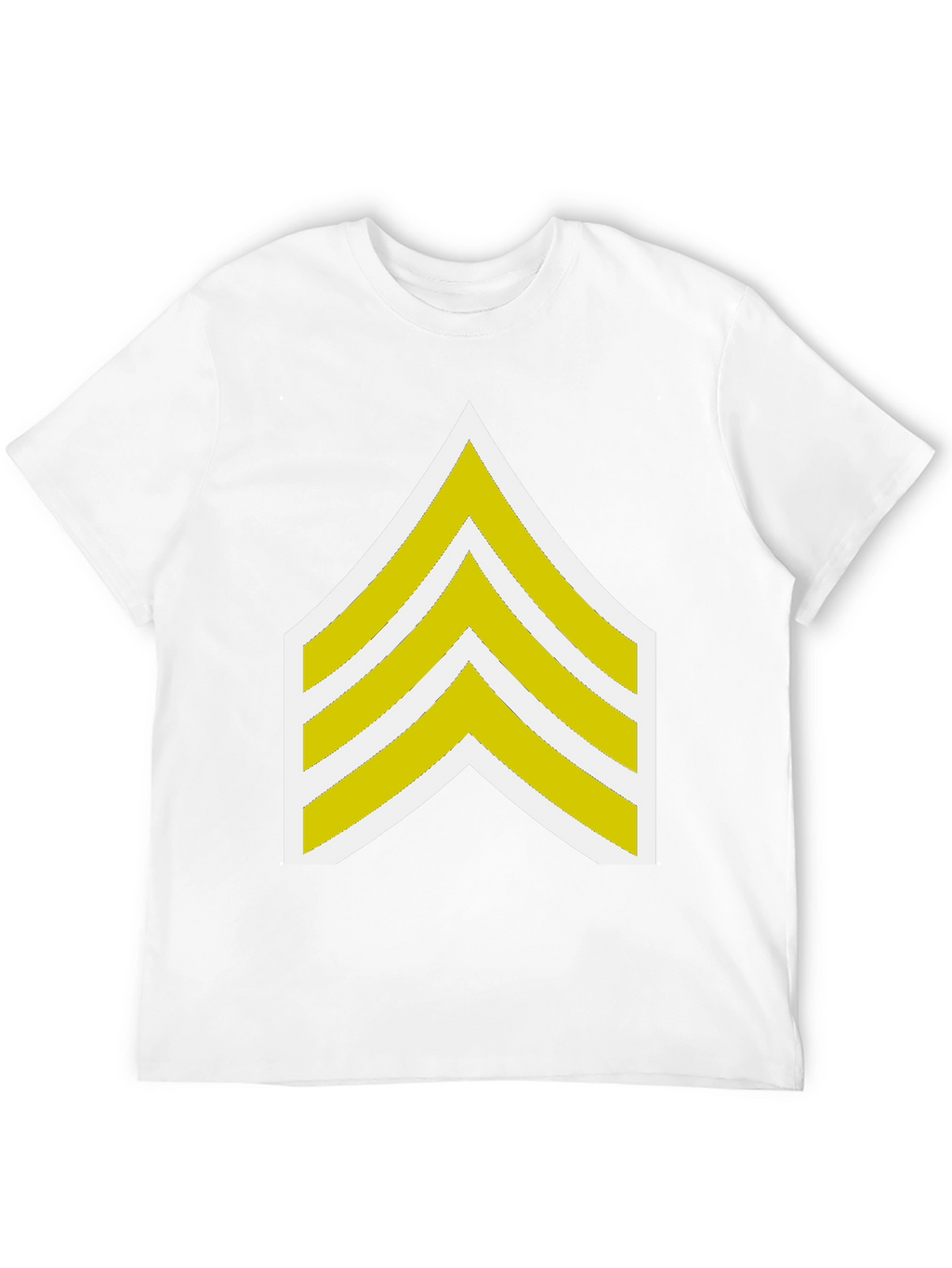 Black T-Shirt with Sergeant Stripes Graphic