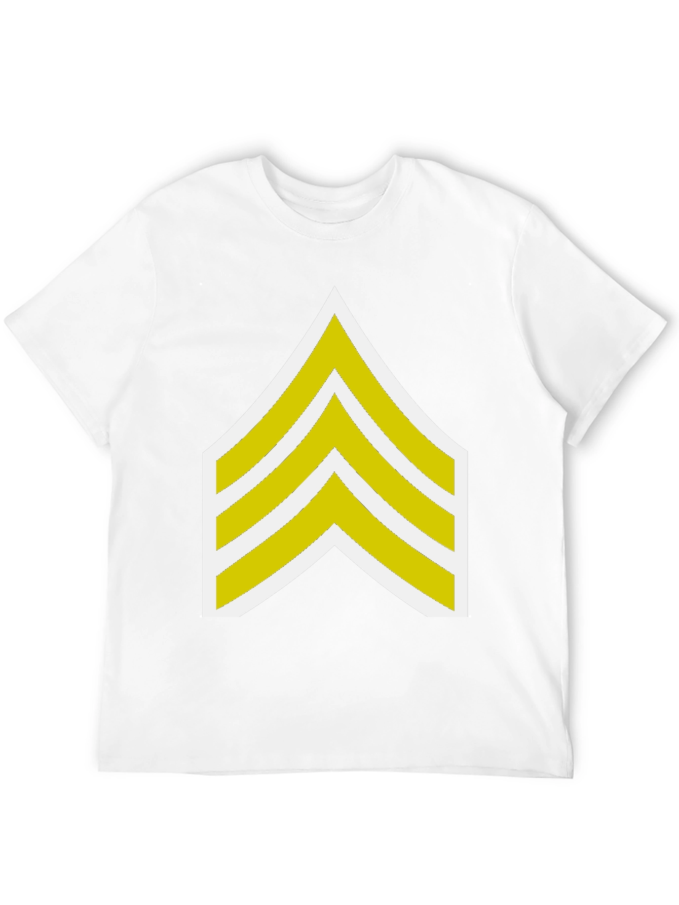 Black T-Shirt with Sergeant Stripes Graphic