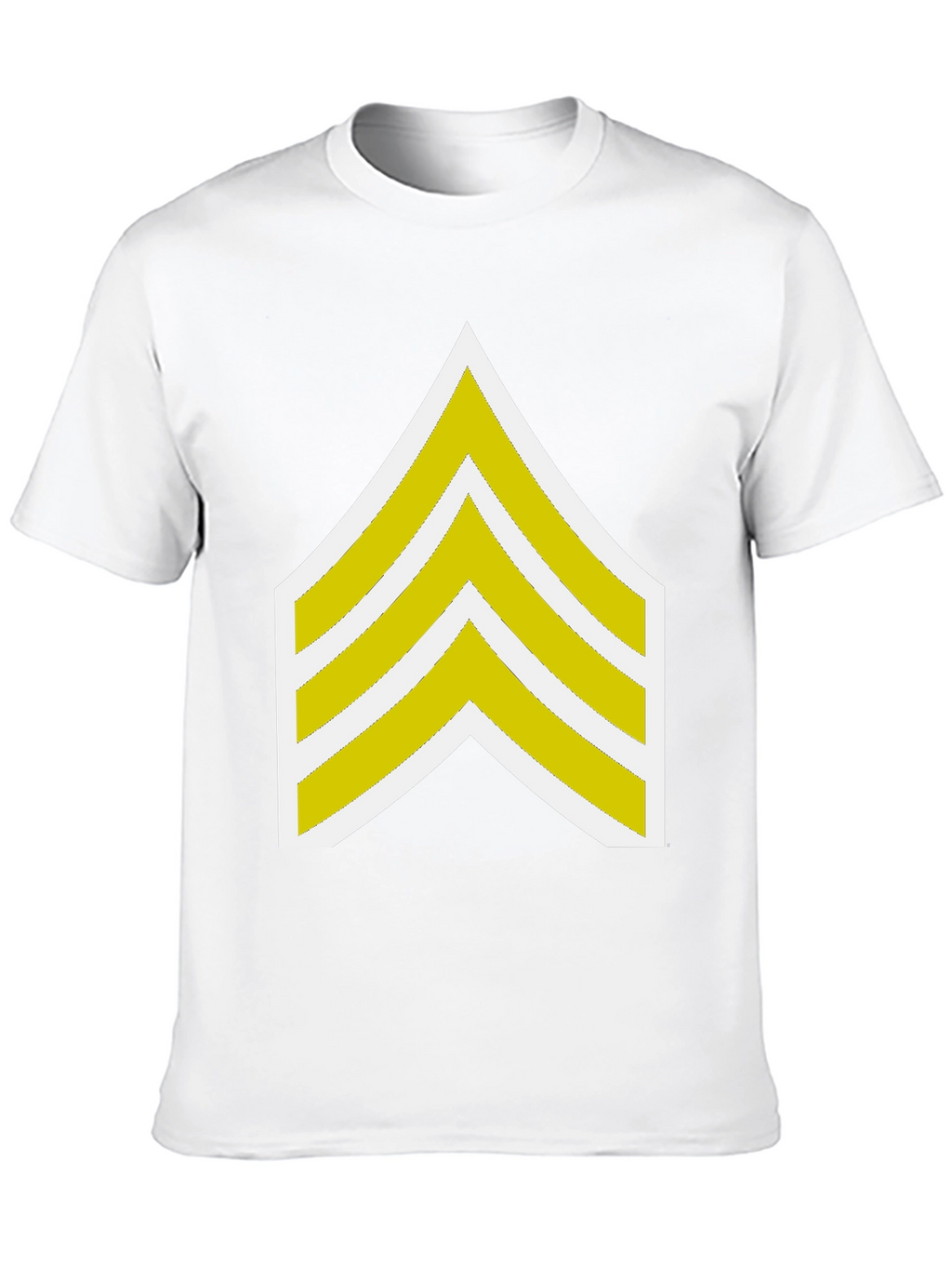 Black T-Shirt with Sergeant Stripes Graphic