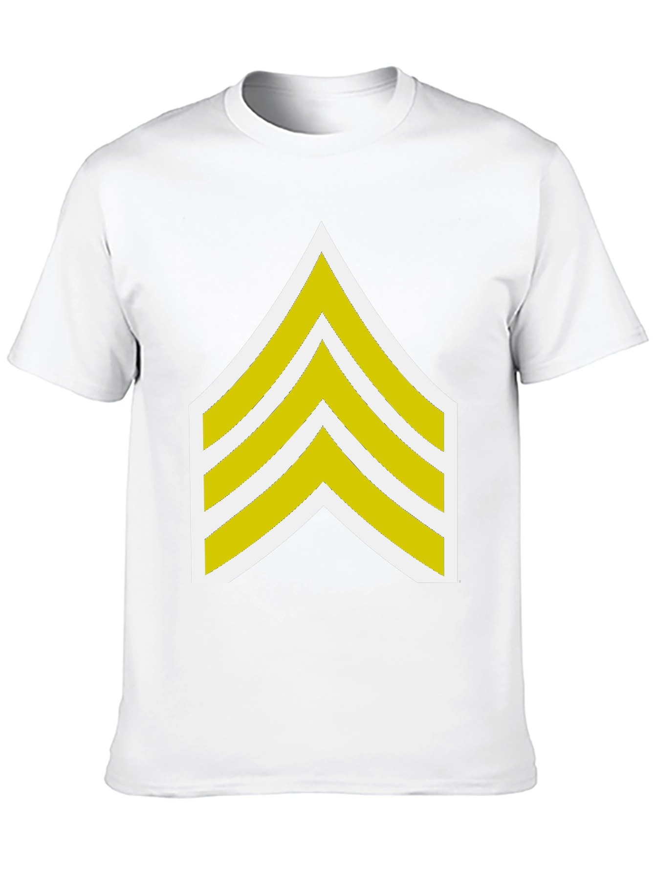 Black T-Shirt with Sergeant Stripes Graphic