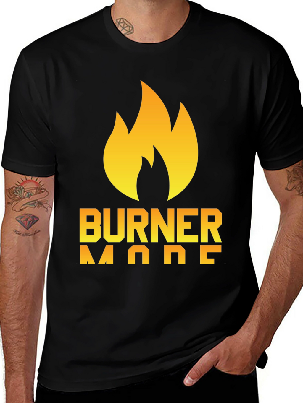 Burner Mode T-Shirt - Flame Graphic Tee