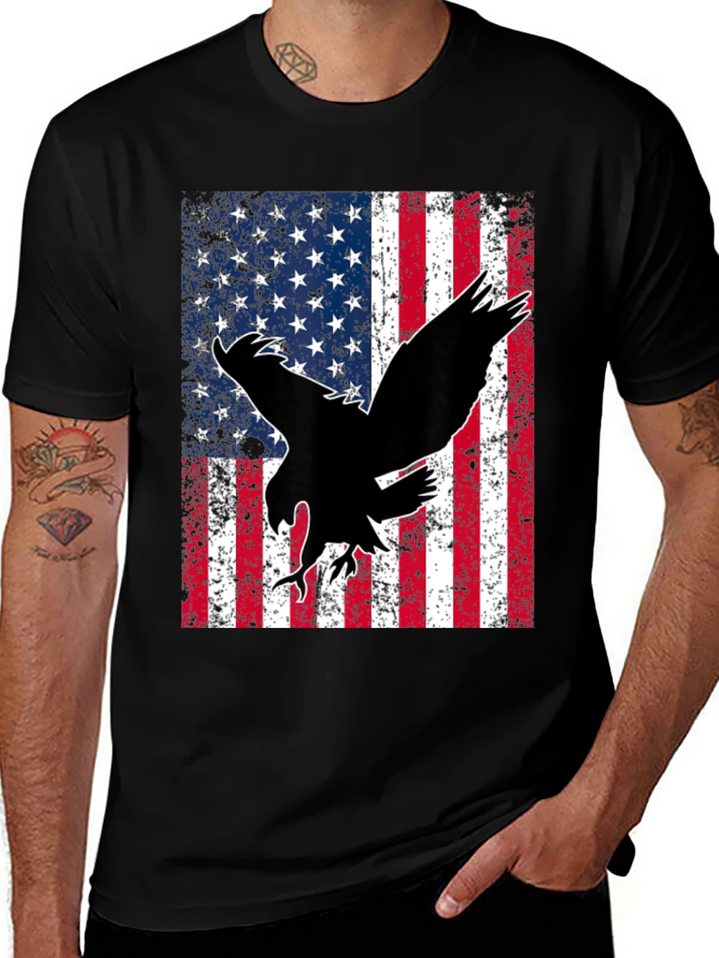 American Flag Eagle Graphic Tee