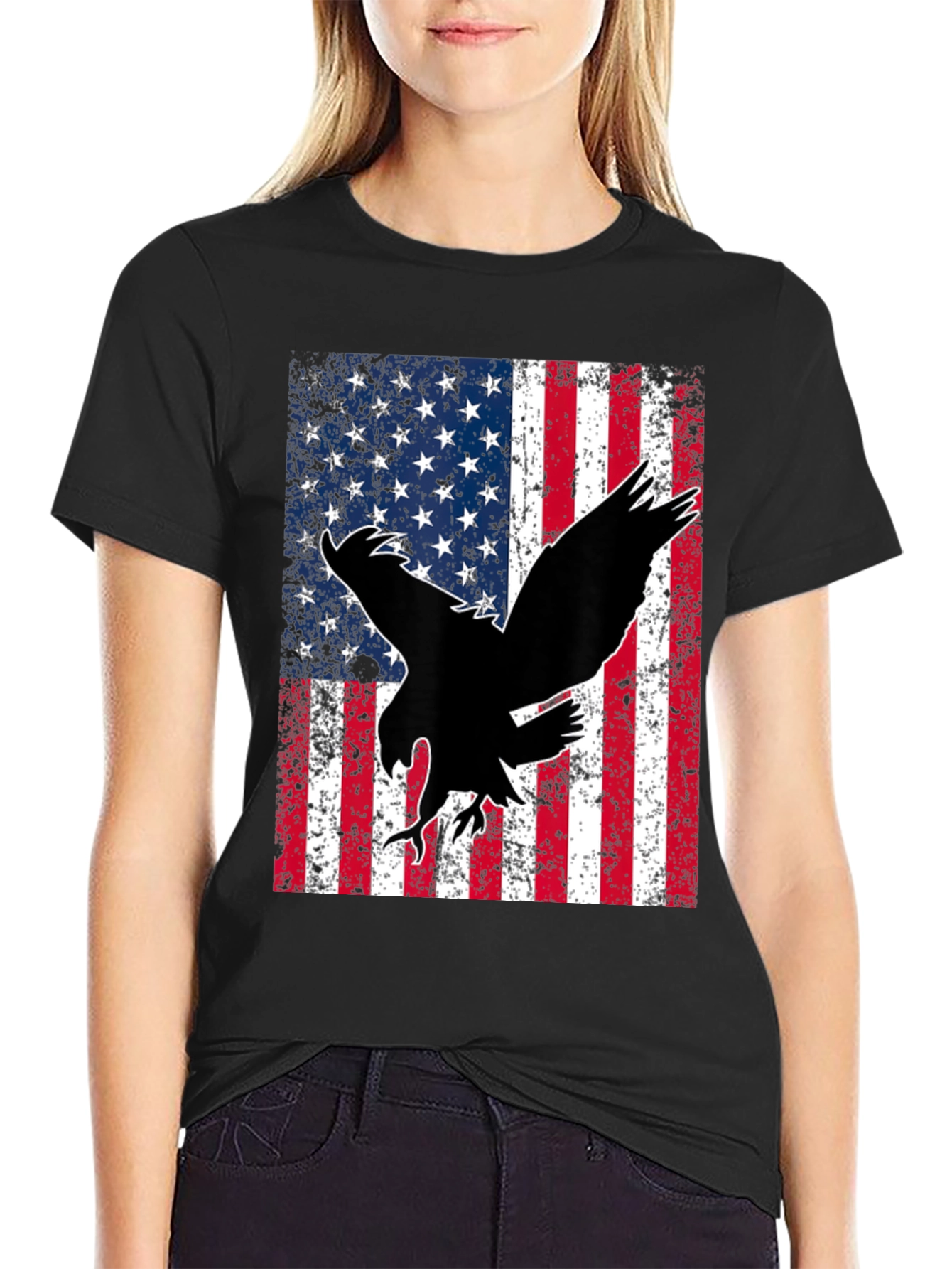 American Flag Eagle Graphic Tee