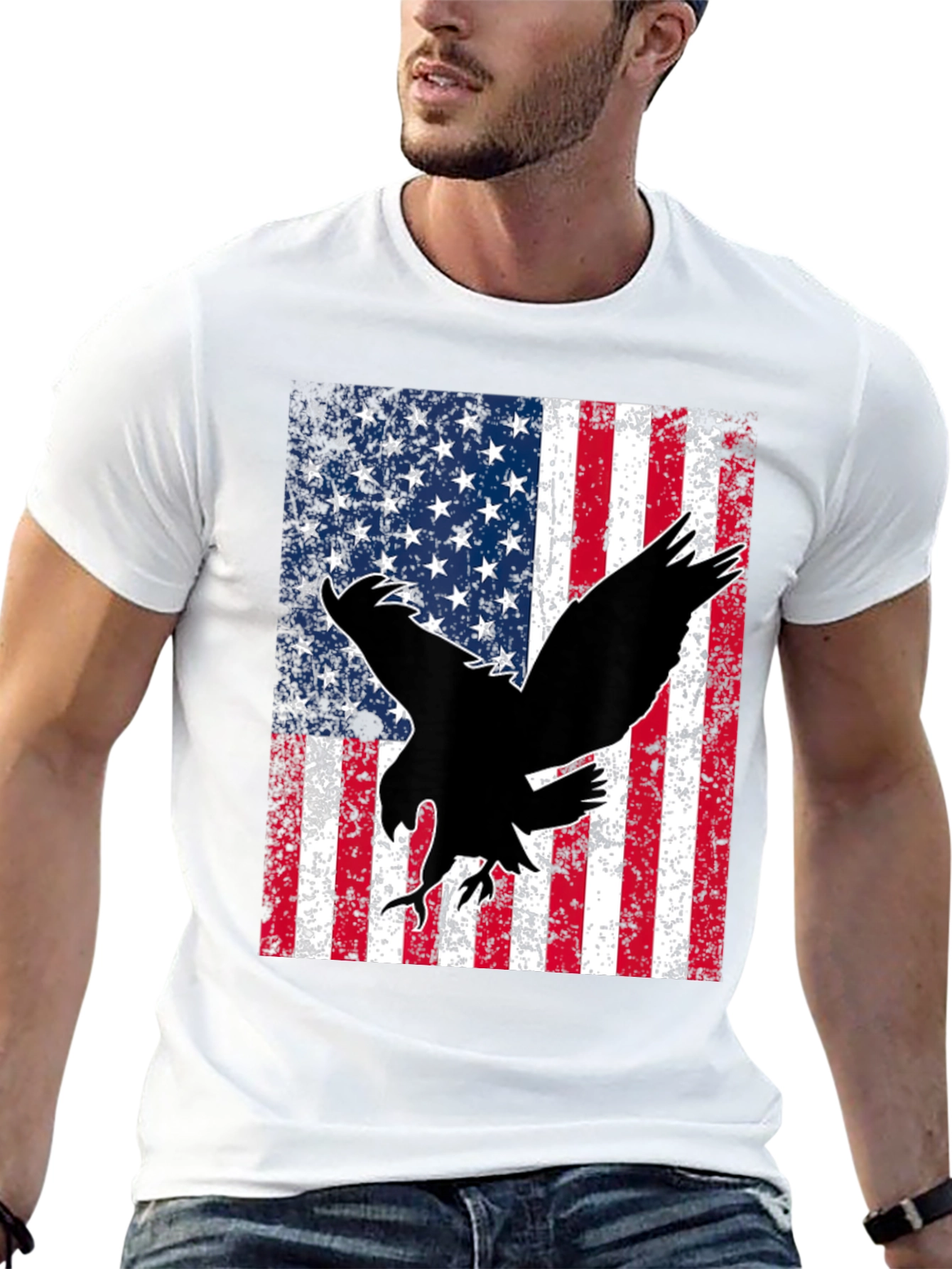 American Flag Eagle Graphic Tee