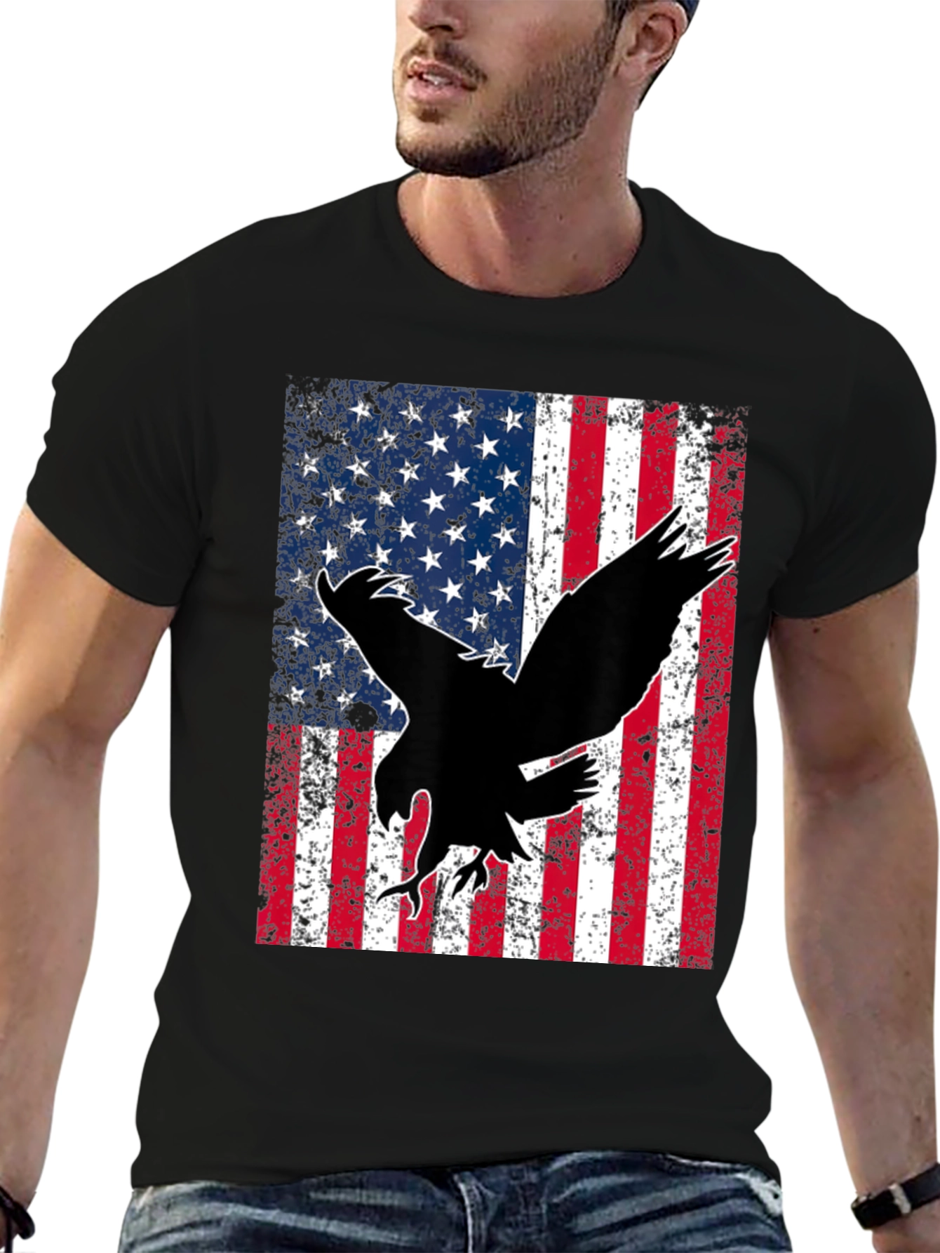 American Flag Eagle Graphic Tee