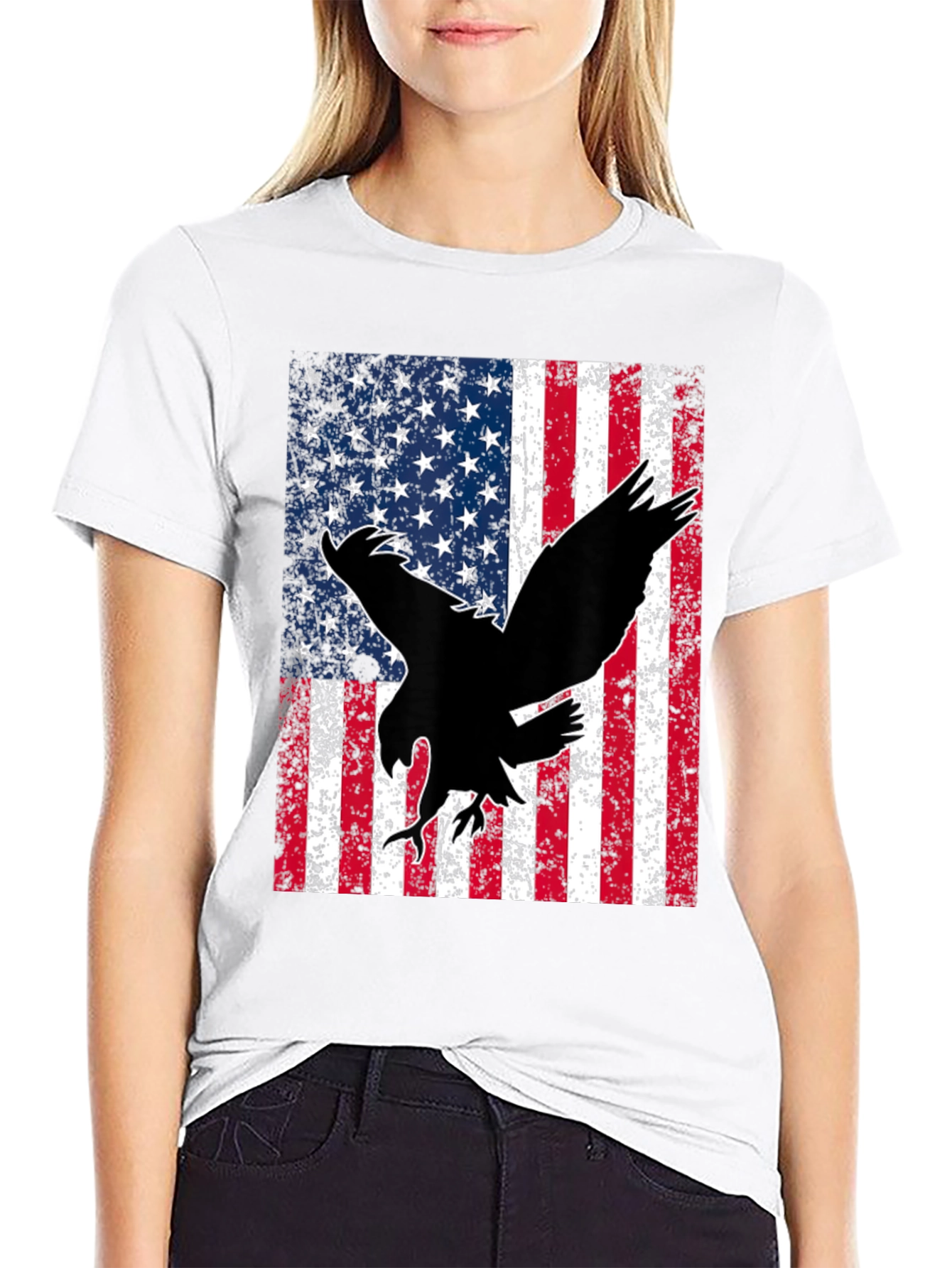 American Flag Eagle Graphic Tee