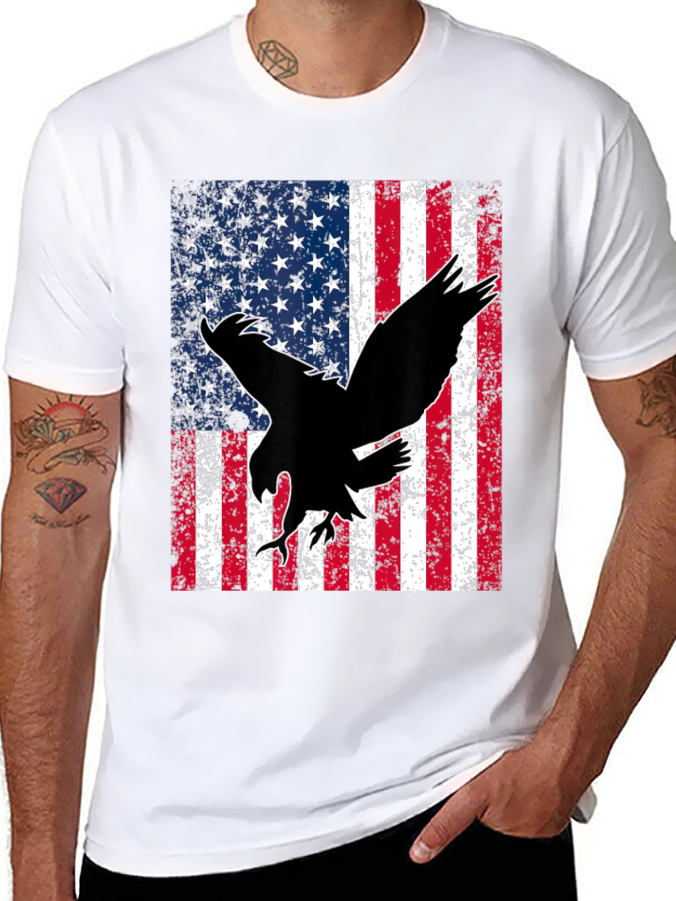 American Flag Eagle Graphic Tee