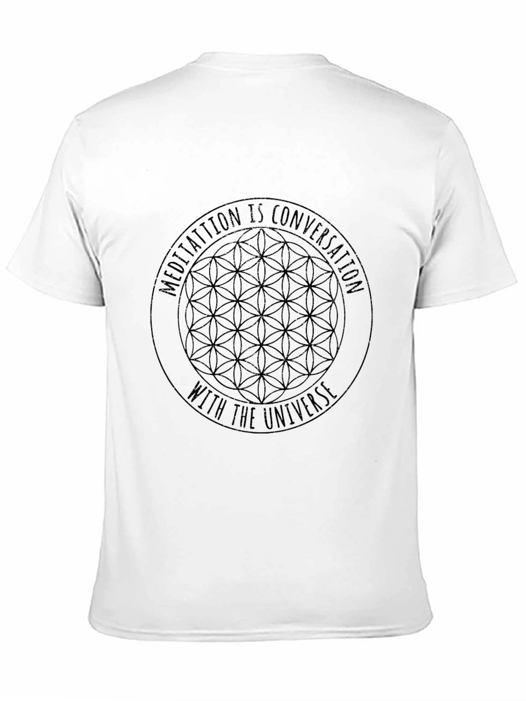 Meditation Universe Graphic Black T-Shirt