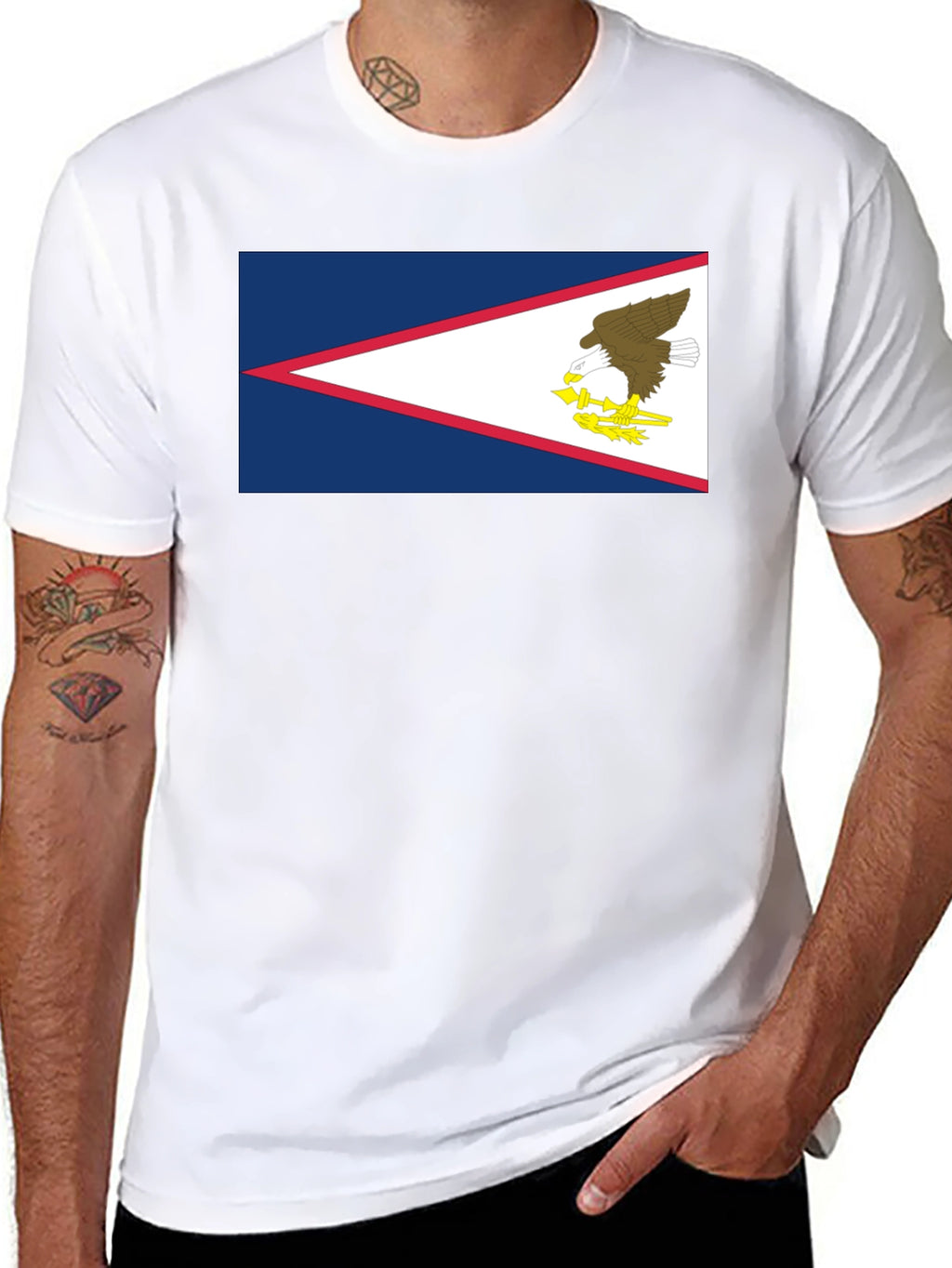 American Samoa Flag Graphic T-Shirt
