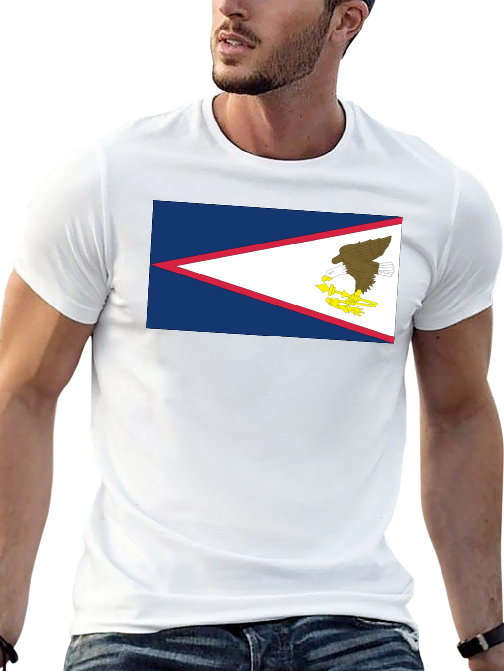 American Samoa Flag Graphic T-Shirt
