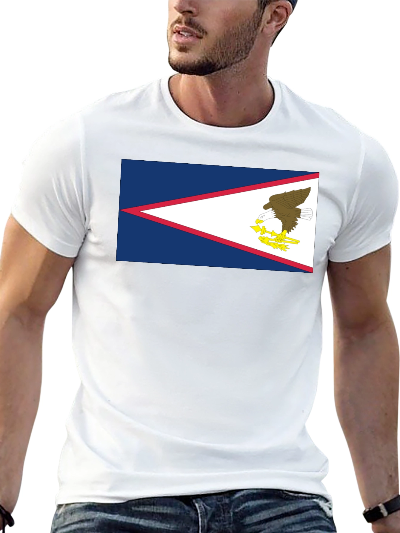 American Samoa Flag Graphic T-Shirt
