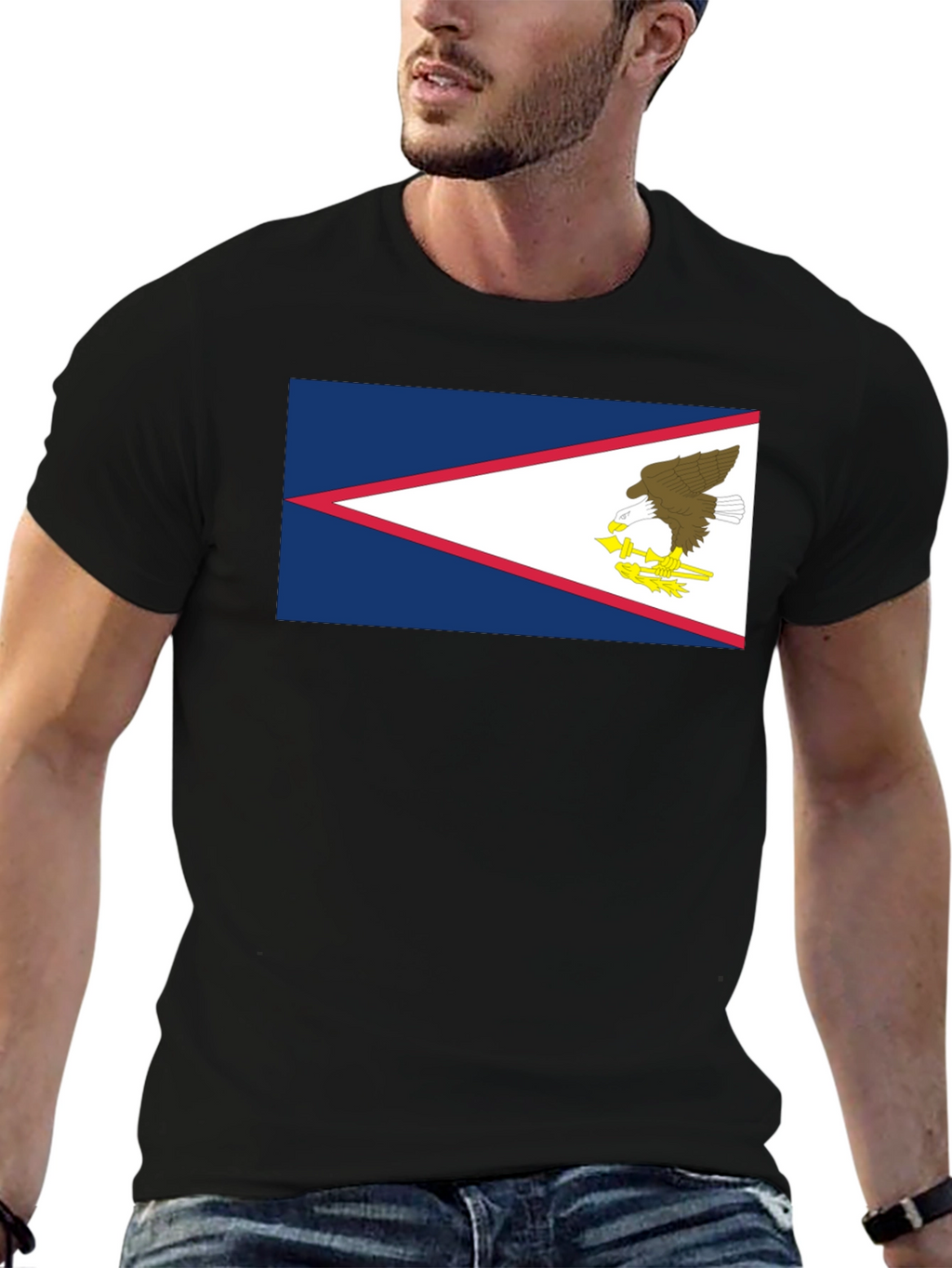 American Samoa Flag Graphic T-Shirt