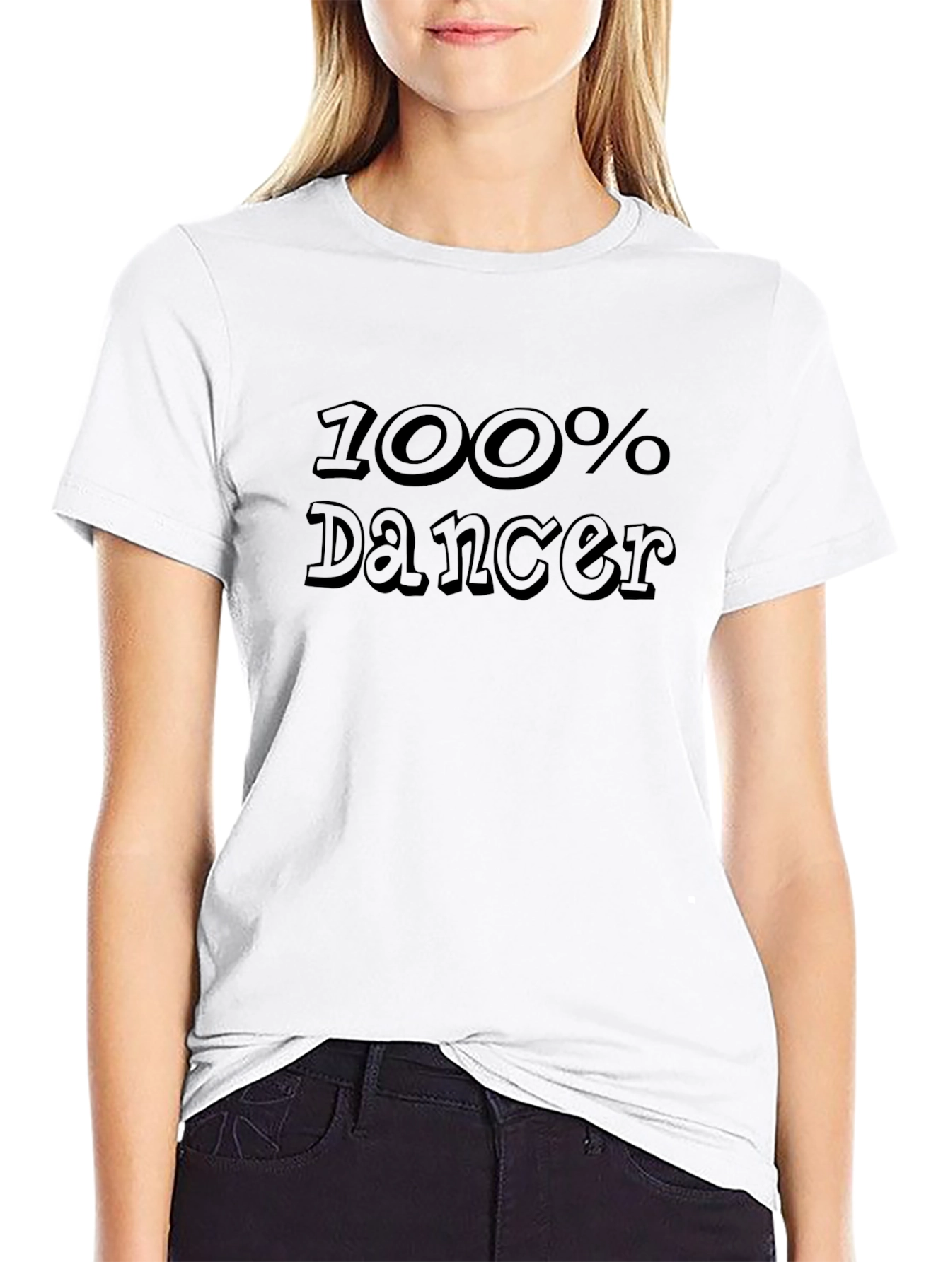 100% Dancer Black Graphic Tee