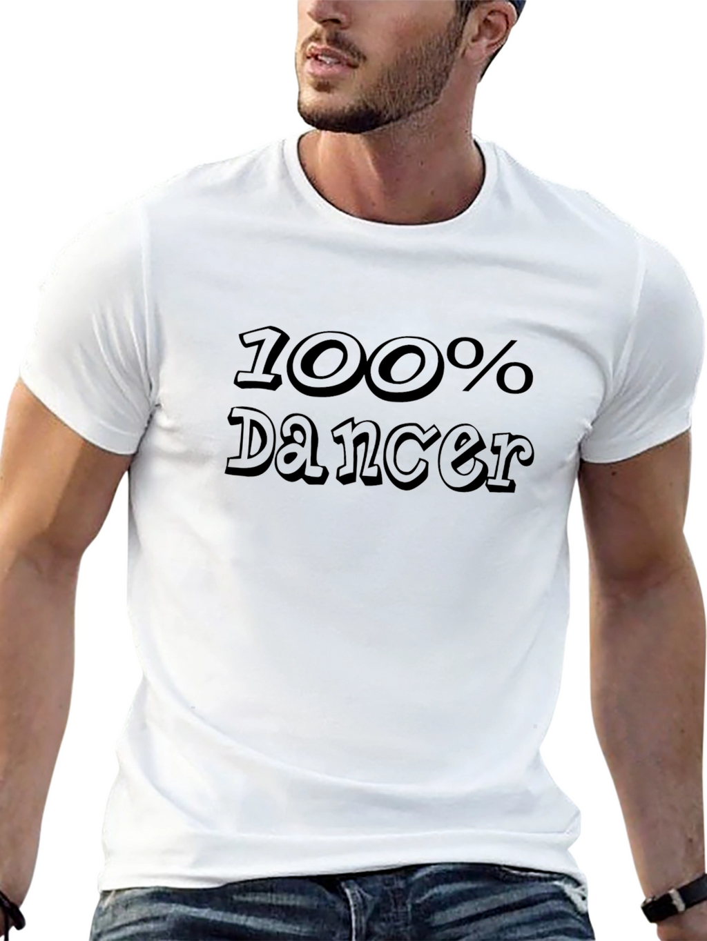 100% Dancer Black Graphic Tee
