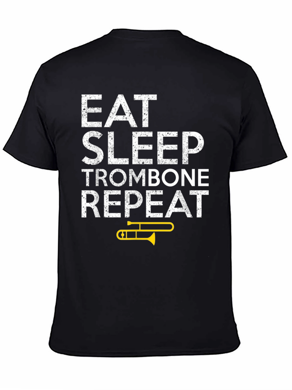 Eat Sleep Trombone Repeat Black T-Shirt