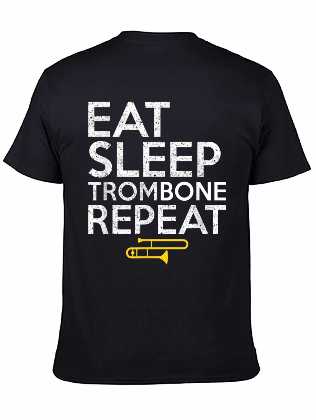 Eat Sleep Trombone Repeat Black T-Shirt