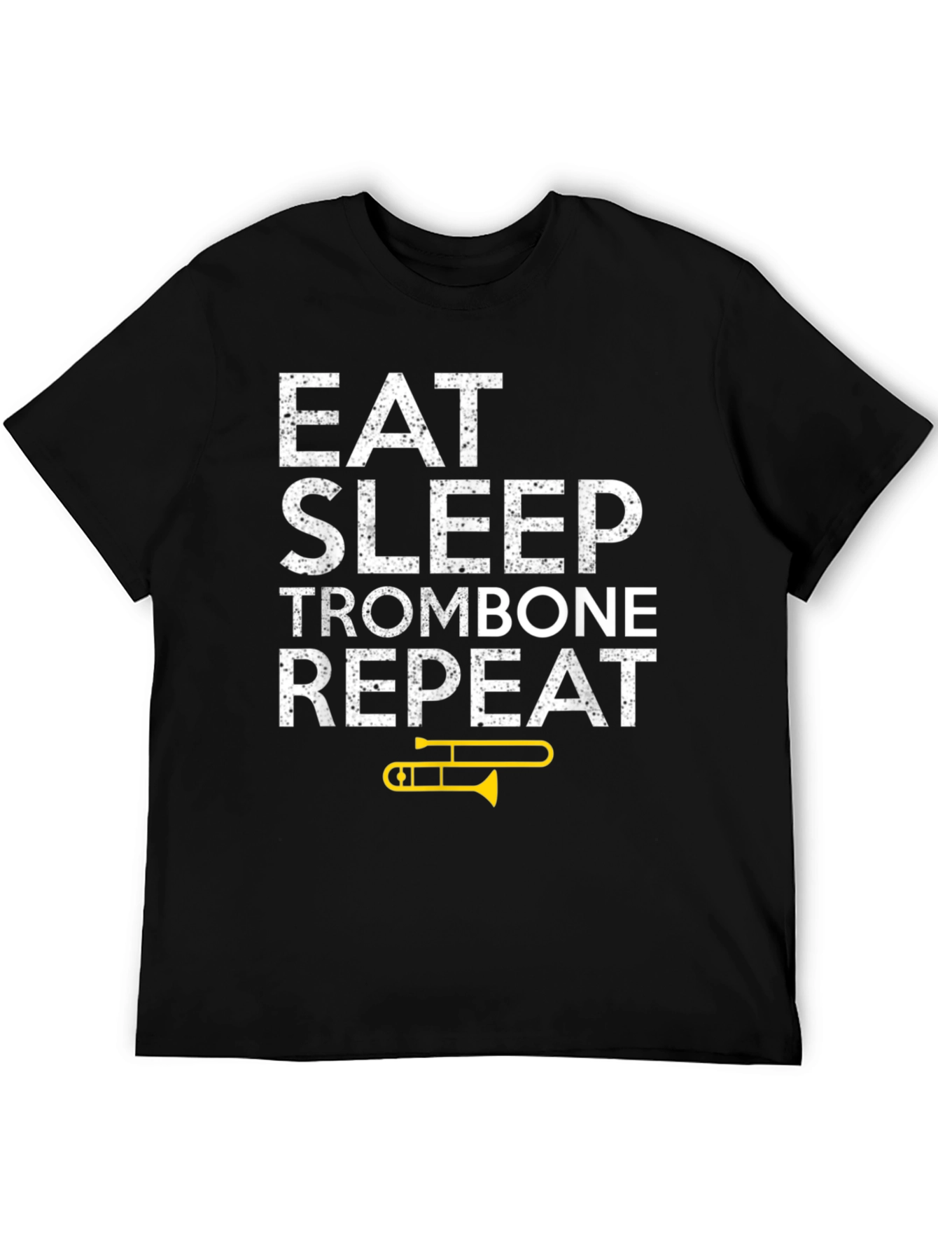 Eat Sleep Trombone Repeat Black T-Shirt