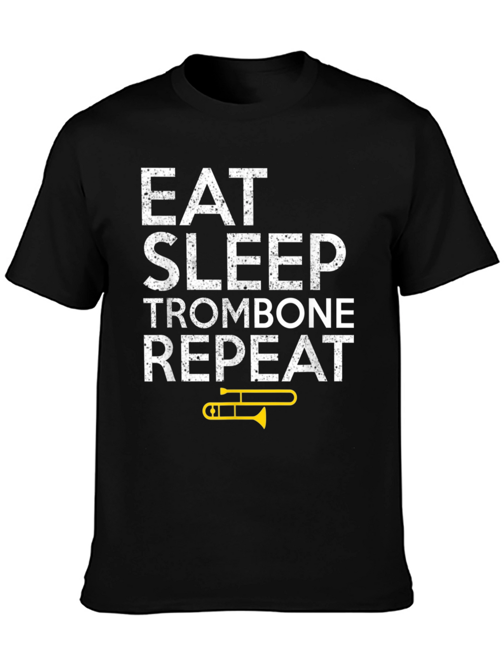 Eat Sleep Trombone Repeat Black T-Shirt