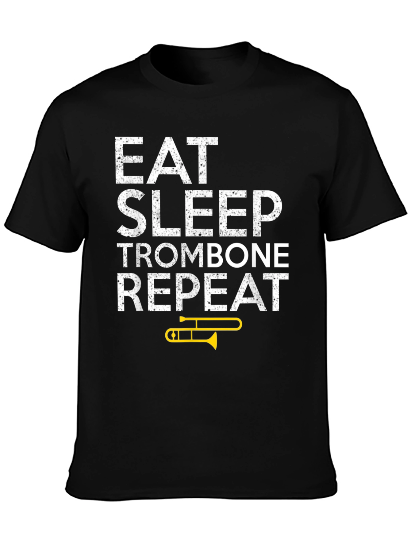 Eat Sleep Trombone Repeat Black T-Shirt