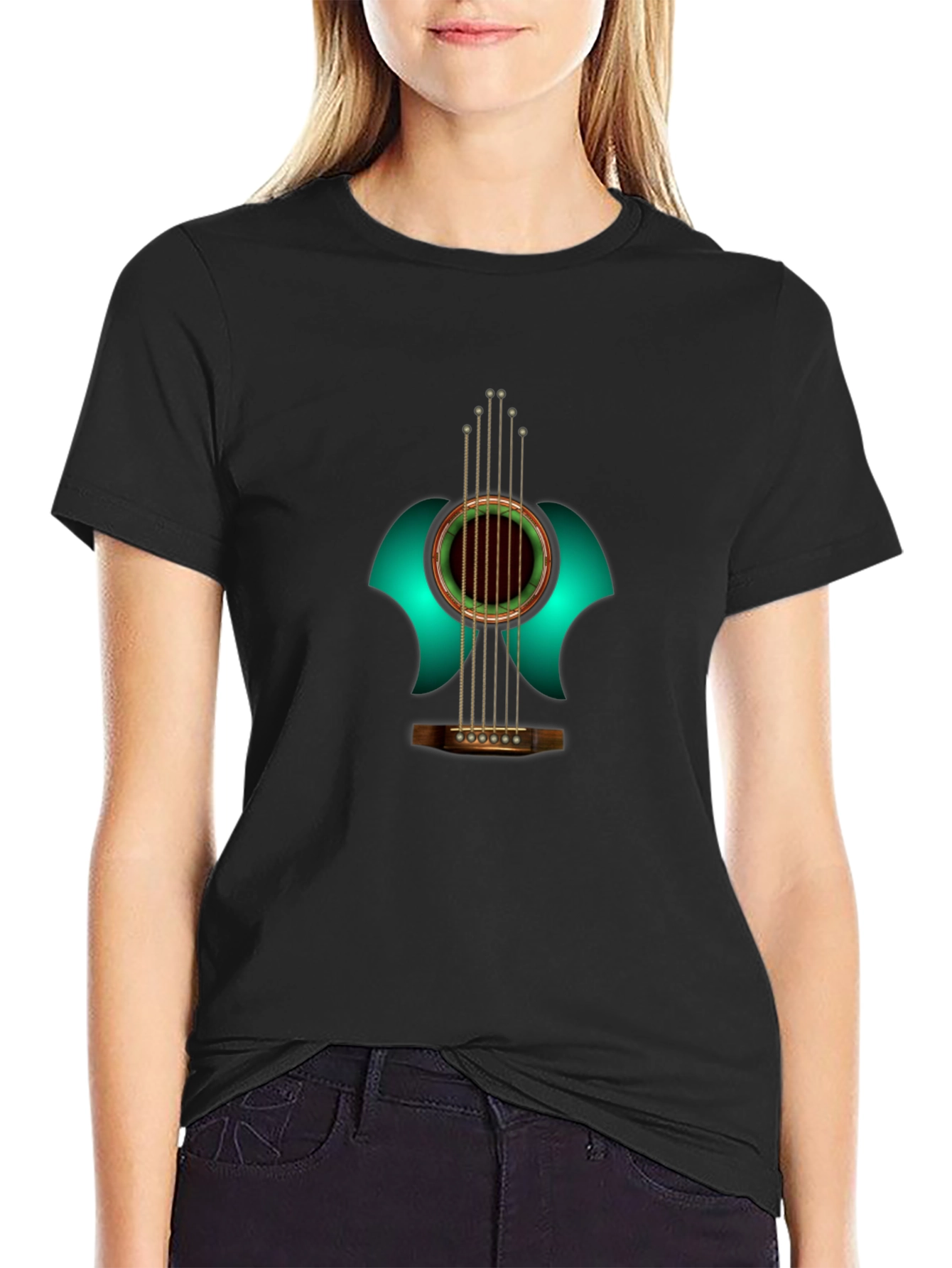 Abstract Guitar Graphic Tee - Unique Music Lover Shirt